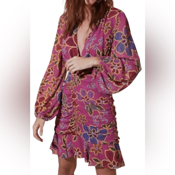 FARM RIO FLORAL SPARKLE MINI DRESS IN SIZE M - Picture 1 of 14